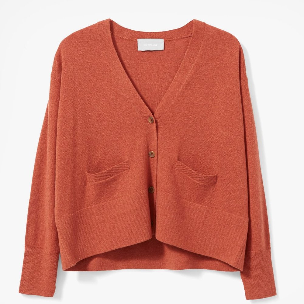 ISO  Everlane V-Neck Square Cashmere Cardigan